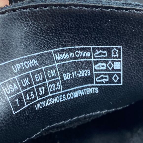 Vionic Uptown Black Suede Slip On Shoes Women's Size 7 Comfort Loafers Flats - Picture 8 of 8